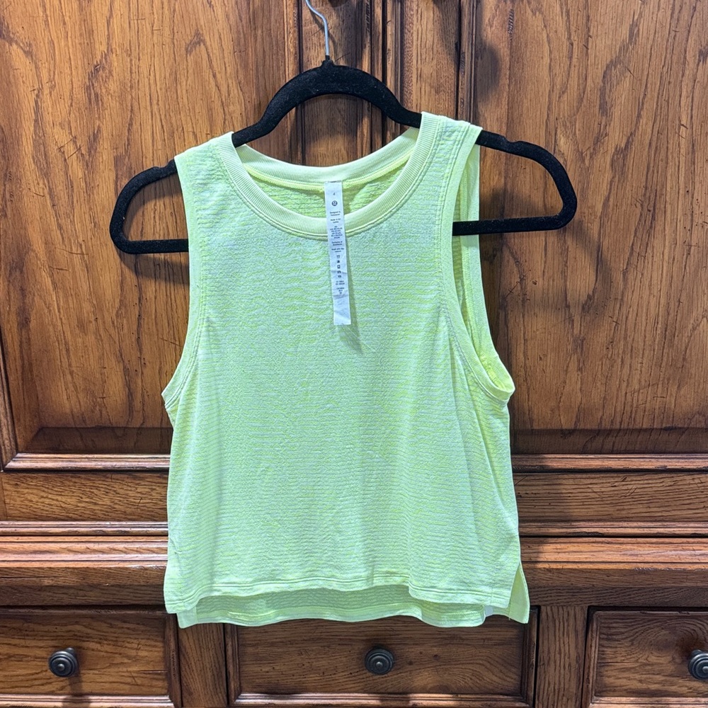 Lululemon Athletica Neon Yellow Tank Top